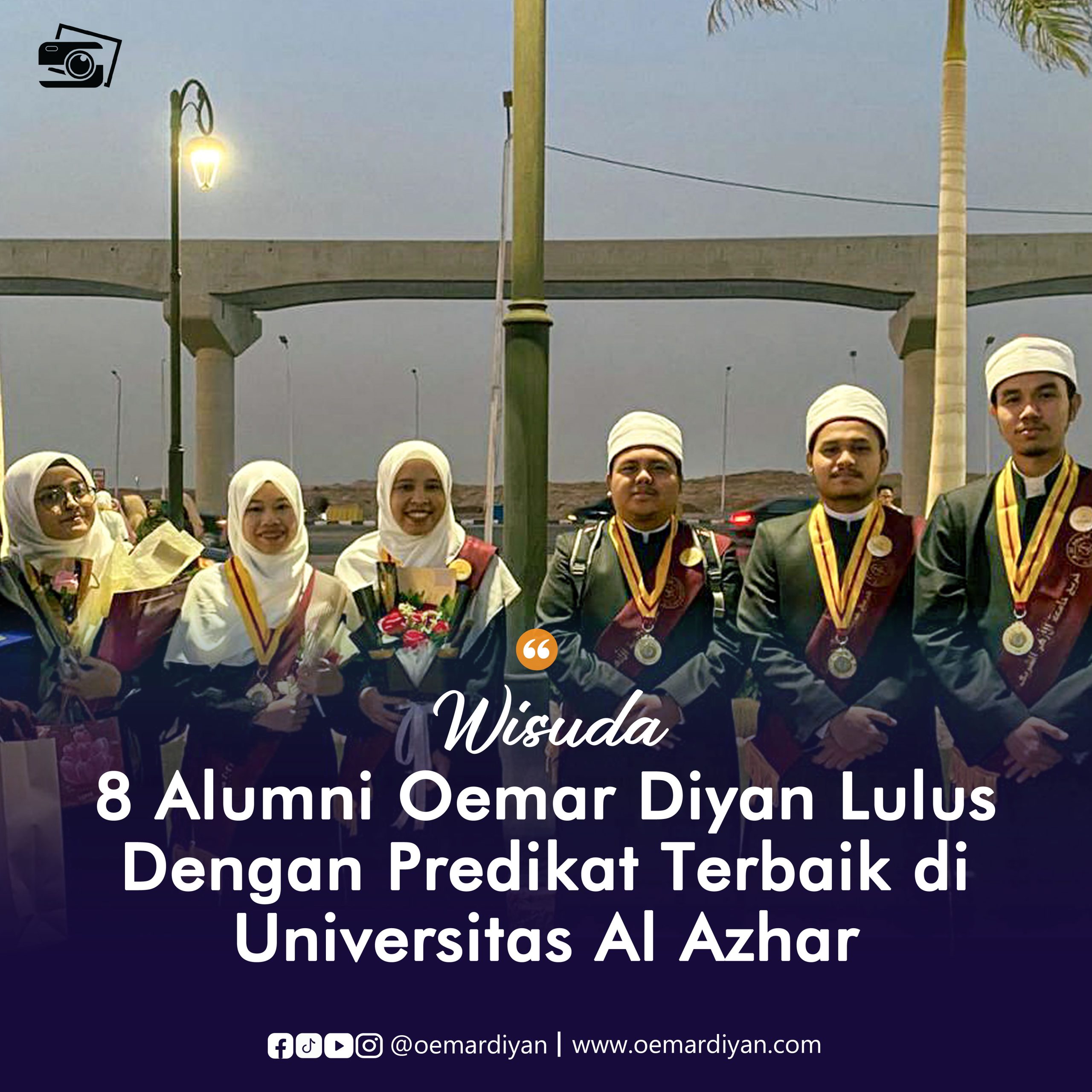 8 Alumni Oemar Diyan Lulus Dengan Predikat Terbaik Di Universitas Al Azhar Kairo